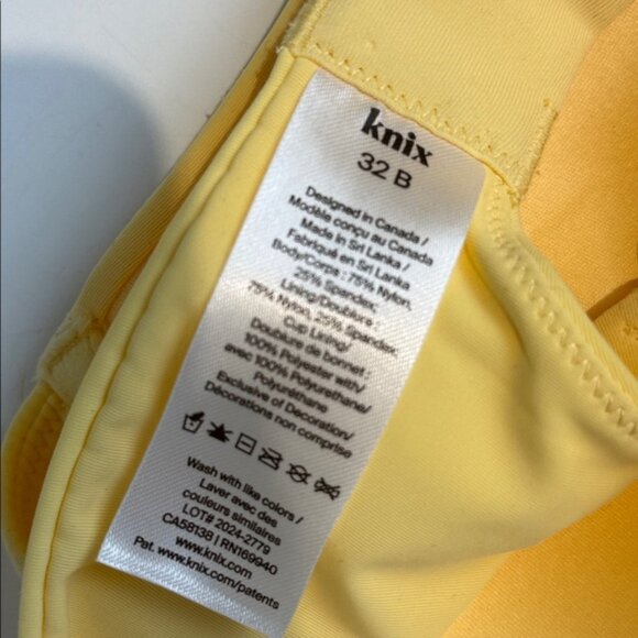 Knix Vibrant Yellow Free Flex Demi Bra NWT Size 32B - Picture 6 of 6
